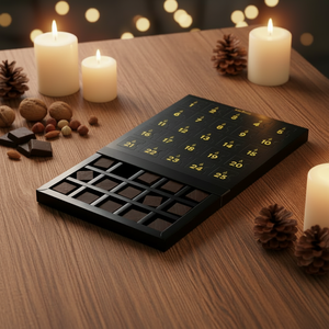Caja <span class=keywords><strong>de</strong></span> Calendario <span class=keywords><strong>de</strong></span> Adviento Navideño con Laminado Brillante, Caja <span class=keywords><strong>de</strong></span> Papel Sorpresa con Logotipo Personalizado Impreso - Product Image 1