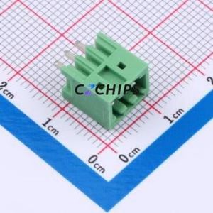 1881561 Plug-in Terminal Block Through hole Component (THT),P=2.5mm Connector 2.5mm Green Straight Pin 3P - Product Image 1