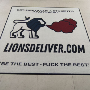 100% solución teñida PP piña bereber alfombra puerta Mat al aire libre Wecome Logo Mat - Product Image 2