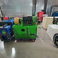 Machine de nettoyage de canalisations à jet d'eau diesel bicylindre 37 CV, 200 bars, en acier inoxydable, pour diamètres de tuyaux de 300 à 600 mm, complète