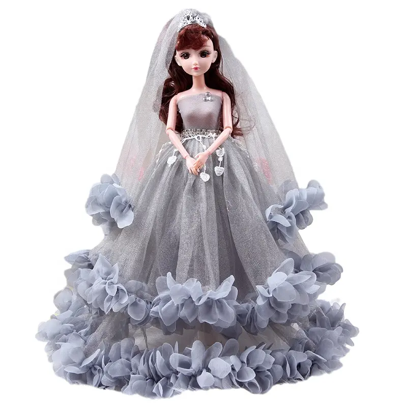 Good quality Baby 45cm doll wedding dress play fashion Princess simulation kid doll with clothes shoes dolls for girls toys