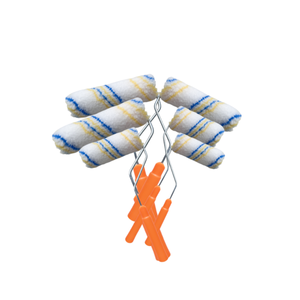 Rouleaux de <span class=keywords><strong>peinture</strong></span> miniatures à rayures bleues de 4 pouces, housses de rouleau à <span class=keywords><strong>peinture</strong></span>, garantie de 3 ans pour les coins des murs, personnalisation DIY prise en charge - Product Image 1