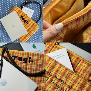 Bolso para Portátil Tagi Ha Dou Tejido, Pequeño, con Cierre de Cremallera de PU, Relleno de Algodón, Bordado, de Mano y Hombro, Anticaídas y Antigolpes - Product Image 3