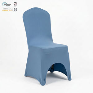 Housse de chaise extensible en spandex noir pour banquet, facile d'entretien, pour réunions d'entreprise - Product Image 1