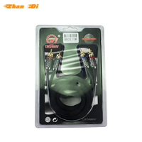 Câble RCA audio pour voiture avec 4 connecteurs, 2 m, âme en cuivre torsadée, avec garantie d'un an pour CarPlay filaire