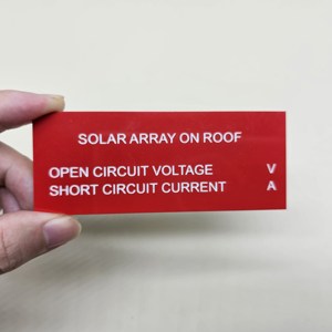 Solar Photovoltaic Energy Conversion System <b>Plastic</b> Abs Adhesive Warning Label Sticker - Product Image 6