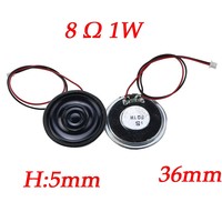 Haut-parleur ultra fin 8 Ohms 1W Watt Diamètre 20MM 23MM 26MM 32MM 36MM Avec borne de prise MX1.25 Longueur du fil 15CM Klaxon sonore