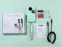 Perceuse à ongles de marque privée professionnelle Macaron vert/violet/blanc perceuse à ongles électronique 30000 tr/min pour acrylique