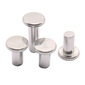 Remache de aluminio con vástago manual, remache ciego de acero inoxidable de cabeza fina, remache sólido - Product Image 1