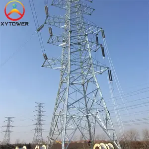 Factory Supplier Hight Tension 220kv Electric Tower Transmission Lattice Line Tower