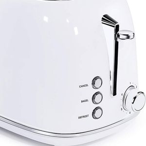 <span class=keywords><strong>Grille</strong></span>-<span class=keywords><strong>pain</strong></span> <span class=keywords><strong>noir</strong></span> en acier inoxydable au design rétro avec fente pour bagel, <span class=keywords><strong>grille</strong></span>-<span class=keywords><strong>pain</strong></span> pop-up extra large - Product Image 2