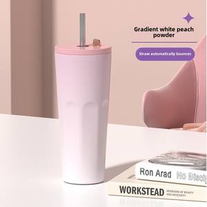 2025 gobelet isolé en paille moderne de haute apparence en plein air décontracté personnalité tasse de sport pour les étudiants Couples hommes thé à l'eau - Product Image 6