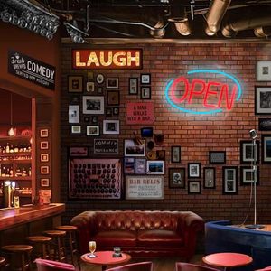 LED neon oval open <b>sign</b> indoor hanging ambient light shop <b>sign</b> wall decoration light entrance indicator luminous <b>sign</b> 5v 12v - Product Image 4