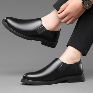 Mocasines de Cuero Genuino para Hombre, con Punta Puntiaguda, Suela de Goma, Suela Suave, Zapatos Casuales de Negocios para Boda, Otoño - Product Image 3