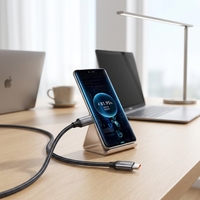 Kabel Data TPE Berlapis Foil Terlindung dengan Pengisian Cepat Tipe-C 100W Double Tipe C untuk Mate60Pro