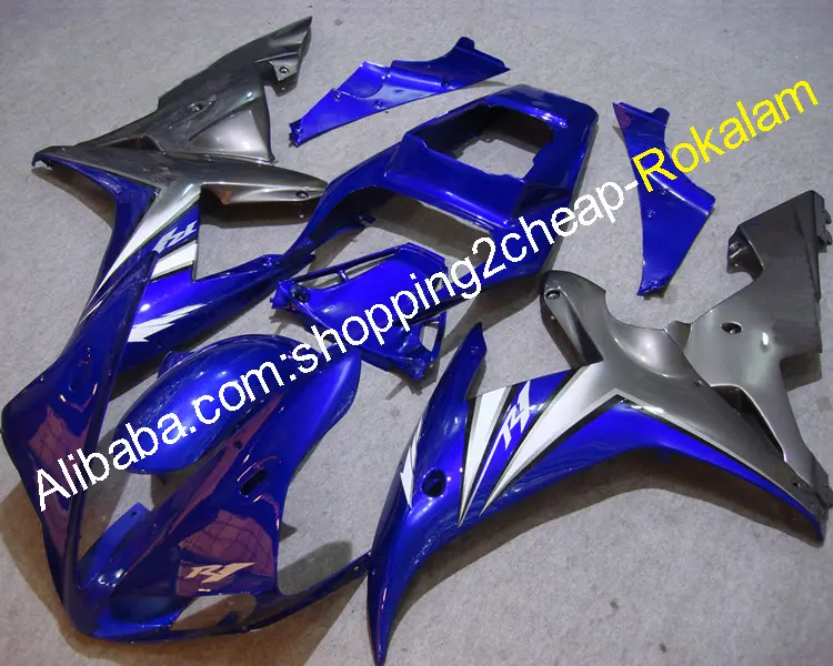 YZF1000 R1 02-03 YZFR1 ABS Bộ Bộ Phận Tạo Phù Hợp Cho Yamaha YZF-R1 2002 2003 Thể Thao Màu Xanh Màu Xám Xe Máy Fairing Kit