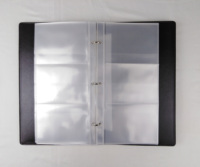 Porte-cartes de visite en cuir avec pochette PVC, porte-cartes personnalisé avec logo en relief, porte-cartes de crédit