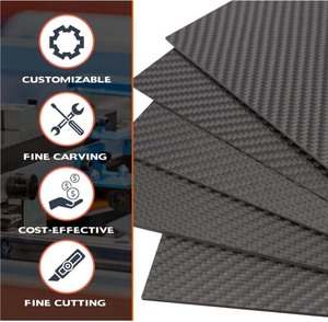 Traitement CNC gratuit feuille de fibre de carbone 4mm feuille de fibre de carbone forgée