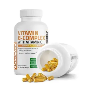 Suplemento de vitamina B de etiqueta privada, venta al por mayor, complejo de vitamina B en polvo, cápsulas de complejo de vitamina B