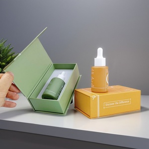 Matte Colored Cosmetic <b>Empty</b> Facial Serum Essential Oil Glass Dropper Bottle With <b>Box</b> Packaging Customize and logo for 1oz 2oz - Product Image 1