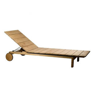 เก้าอี้พักผ่อนกลางแจ้งไม้เนื้อแข็งดีไซน์ทันสมัย ปรับแต่งได้ ทนทาน เหมาะสำหรับโรงแรม <span class=keywords><strong>วิลล่า</strong></span> สวน และสระว่ายน้ำ - Product Image 5