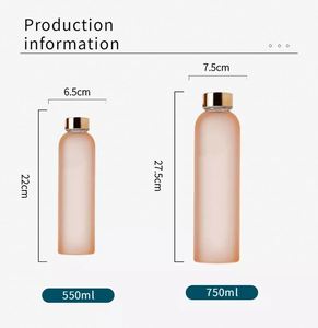 Hot Selling Product Promotional Top Seller <b>pink</b> Frosted Glass Water <b>Bottles</b> 500ml Reusable Tumbler Custom Design Bpa Free - Product Image 4