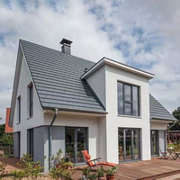 Maison de luxe moderne préfabriquée clé en main, de haute qualité, modulaire, écologique, structure en acier, villas en laine de verre