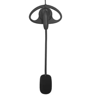 Écouteur de talkie-walkie de type D à crochet d'oreille Jianwu haut de gamme, anti-tension, avec haut-parleur intégré, câble tressé épais, compatible universel