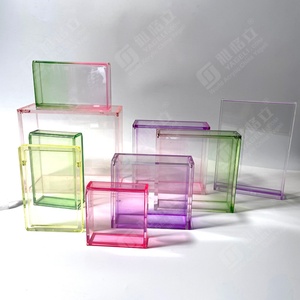 High Quality Clear Square Game Collection <b>Box</b> Customized Acrylic Gradient Color <b>Box</b> for Display Only - Product Image 3