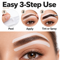 Carte de guide pour la mise en forme des sourcils pour débutants, gabarit réutilisable pour un maquillage naturel des sourcils
