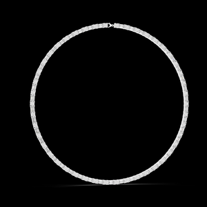 สร้อยคอเทนนิสแบบโซ่เงินคลาสสิกประดับเพชรเลี้ยงในห้องปฏิบัติการ ชุบทอง ระยิบระยับเหนือกาลเวลา สง่างาม ทันสมัย หรูหรา เหมาะสำหรับงานแต่งงานและงานเลี้ยง - Product Image 1