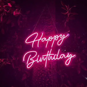 Panneau néon LED personnalisé Joyeux Anniversaire avec support en acrylique, 12V pour fête d'anniversaire, maison, mariage, événement, toile de fond - Product Image 5