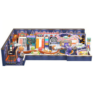 Parque Infantil Interior con Temática de Carnaval Retro, con Piscina de Pelotas, Tobogán y Área de Escalada para Niños, Centro de Entretenimiento - Product Image 1