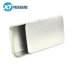 Child Resistant Sustainable Hinged-Lid Debossed Embossed Mint Tins Black Soft Candy Tin Packaging