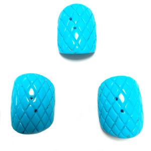 Pierres semi-précieuses fantaisie couleur bleue, 1 pièce, pierres précieuses turquoises naturelles sculptées - Product Image 6