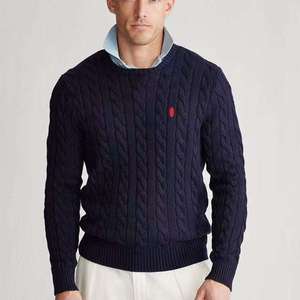 <span class=keywords><strong>Maglione</strong></span> Pullover da <span class=keywords><strong>Uomo</strong></span> in Lana Merino Sottile con Logo Personalizzato e Codice QR Ricamato - Product Image 2