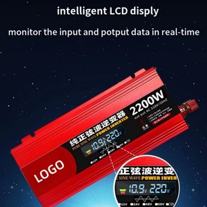 คลื่นไซน์บริสุทธิ์ 1000W 12V ถึง 220V สำหรับรถบรรทุก - จอแสดงผล LCD ป้องกันการโอเวอร์โหลด - Product Image 3