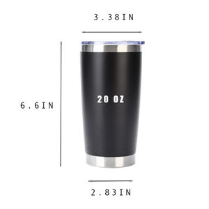 Mug de voyage isotherme à double paroi de 20 oz avec logo personnalisé, en acier inoxydable, gobelets à vin en vrac - Product Image 6