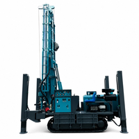 Foreuse hydraulique 300B 300m pour puits d'eau, machine de forage sur chenilles 6.8T, pompe à engrenages 85kW pour travaux de forage en eau profonde