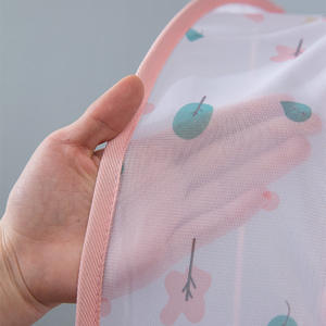 Cesta redonda plegable de malla para secar ropa, calcetines y suéteres, organizador de tendedero colgante - Product Image 3