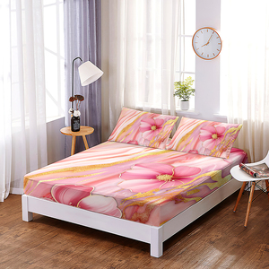 Juego de Sábanas de 3 Piezas con Diseño de Mármol Abstracto y Vetas Doradas, Patrón de Ágata, Bolsillos Profundos, para Cama Queen/King - Product Image 6