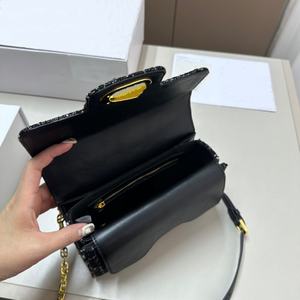 Bolsos de Mano Elegantes Estilo Boho para Mujer, Bolsos de Hombro con Diseño Combinado, Bolsos Cruzados Cuadrados, Bolsos Casuales Hechos a Mano con Detalles Metálicos - Product Image 6