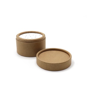 Eco Friendly <b>Cardboard</b> Round Canister Paper Shaker <b>Tube</b> With Rolled Sifter for Drying Powder Cosmetic Loose Powder Packaging - Product Image 5