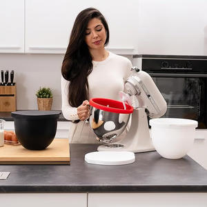 Vente flash : doublures de <span class=keywords><strong>bol</strong></span> en silicone avec <span class=keywords><strong>couvercle</strong></span> pour mélangeurs <span class=keywords><strong>KitchenAid</strong></span> de 5 litres, ensembles de vaisselle, plats et assiettes, service de table - Product Image 2