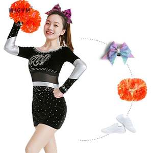 Directo de fábrica, diseños personalizados, sin mangas, uniformes de porristas para mujer, coloridos disfraces de porristas - Product Image 1