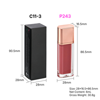 Rouge à lèvres vegan waterproof longue tenue, gloss hydratant, logo personnalisé, tube rose gold