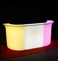 Table de bar extérieure créative de meubles lumineux LED directe d'usine pour les hôtels de centres commerciaux de KTV-Table de barre en plastique extérieure créative