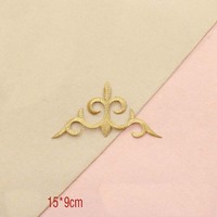 Patch thermocollant géométrique doré et argenté pas cher pour robe de danse COS, accessoires de broderie, autocollant nuage
