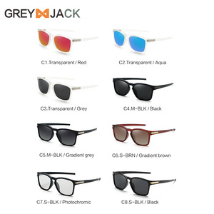 Gafas de sol polarizadas Grey Jack para hombre, montura de metal TR, lentes TAC, protección UV400, gafas deportivas, color negro - Product Image 1