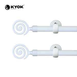 Tringle à rideau en alliage d'aluminium en spirale artistique KYOK, style moderne pour une utilisation intérieure/extérieure, salon, chambre à coucher, balcon, salle à manger - Product Image 5